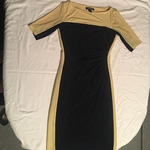Classy Ralph Lauren yellow & black cocktail dress