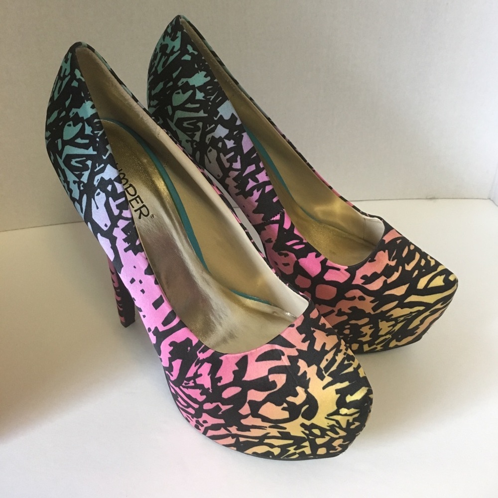 Closet Cleanout - ombre multicolored rainbow heels