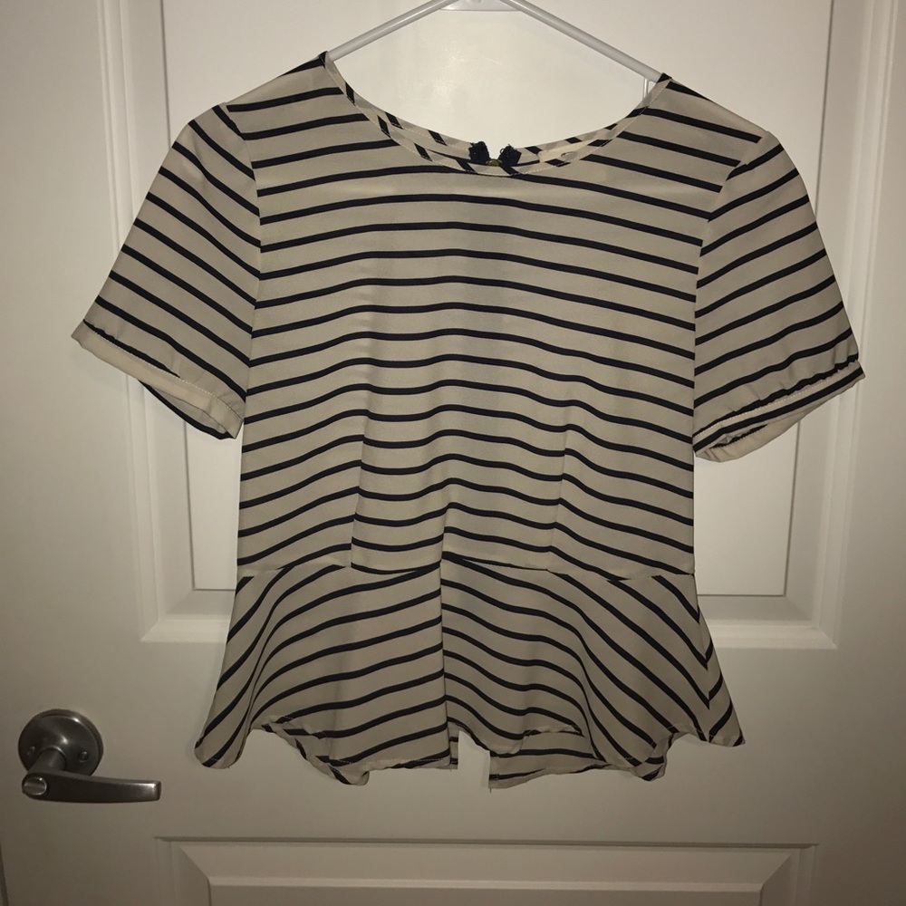 Peplum striped blouse from urban outfitters