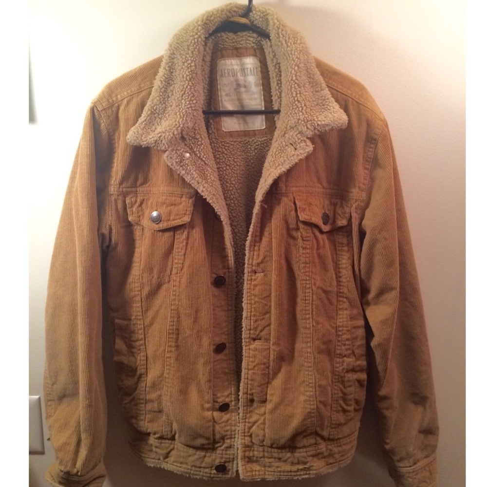 Tan corduroy lined coat
