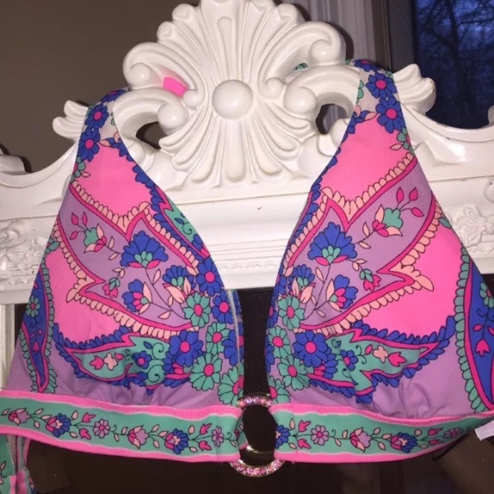 Floral Victoria Secret Halter Swim Top!!