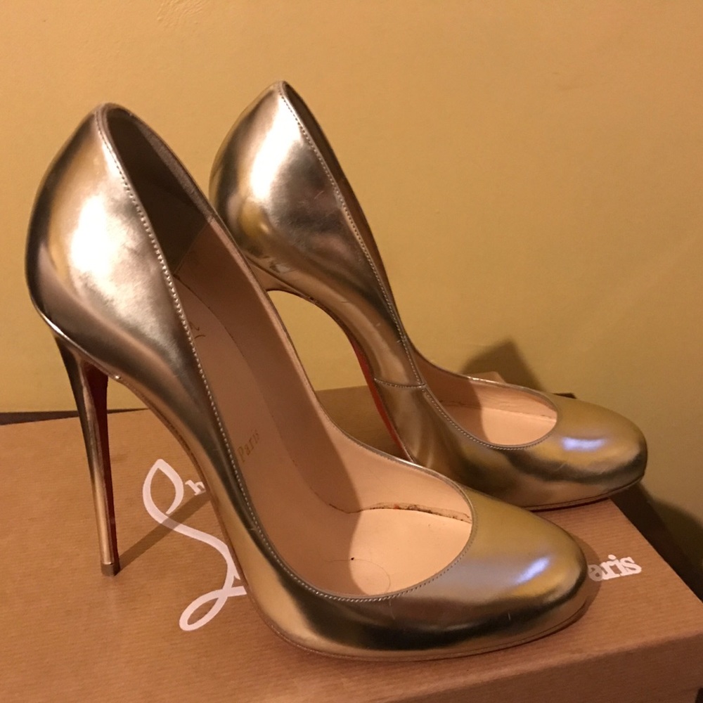 Gold Christian Louboutin's.