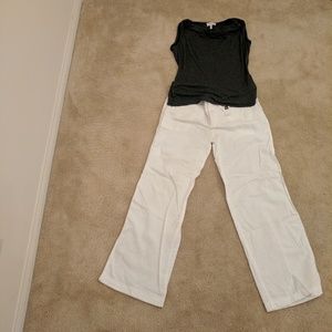 Gap linen white pants
