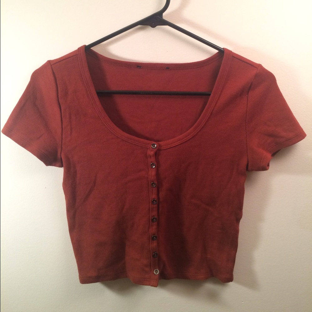 Button down crop top