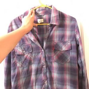 Levi's purple shirt