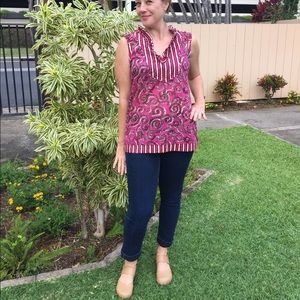 Tory Burch sleeveless cotton blouse. Price drop!