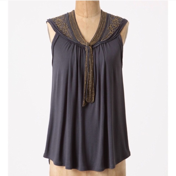 Anthropologie Tops - Anthropologie ett:twa Beaded Tank Top