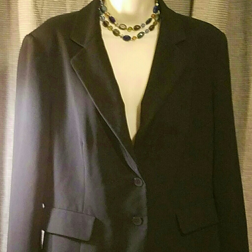Jones New York Collection Black Blazer Sz 14