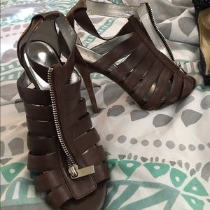 Brown stilettos