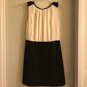LOFT New with tags black & off white dress, size 4