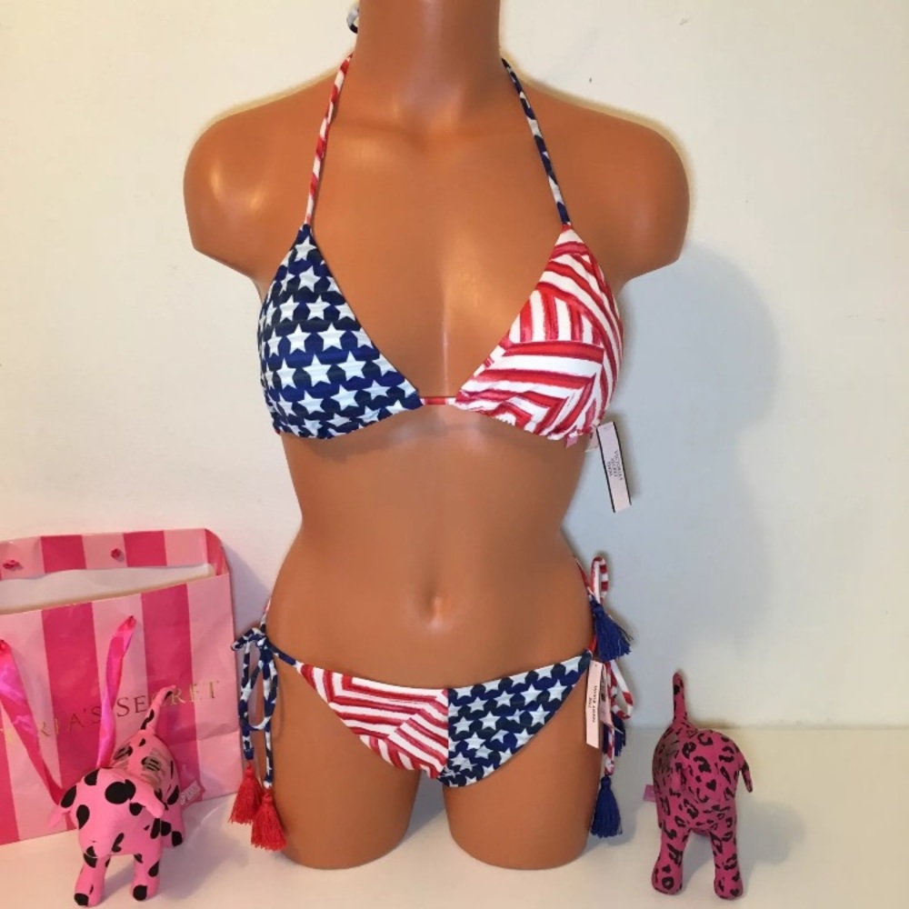 🚫SOLD🚫NEW VS AMERICAN FLAG TRIANGLE SWIMSUIT - Picture 1 of 4