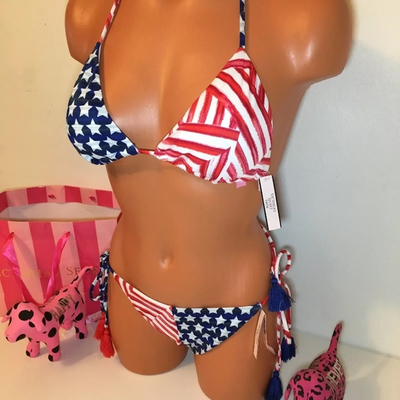 🚫SOLD🚫NEW VS AMERICAN FLAG TRIANGLE SWIMSUIT - Picture 2 of 4