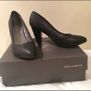 Black heels with retro flair