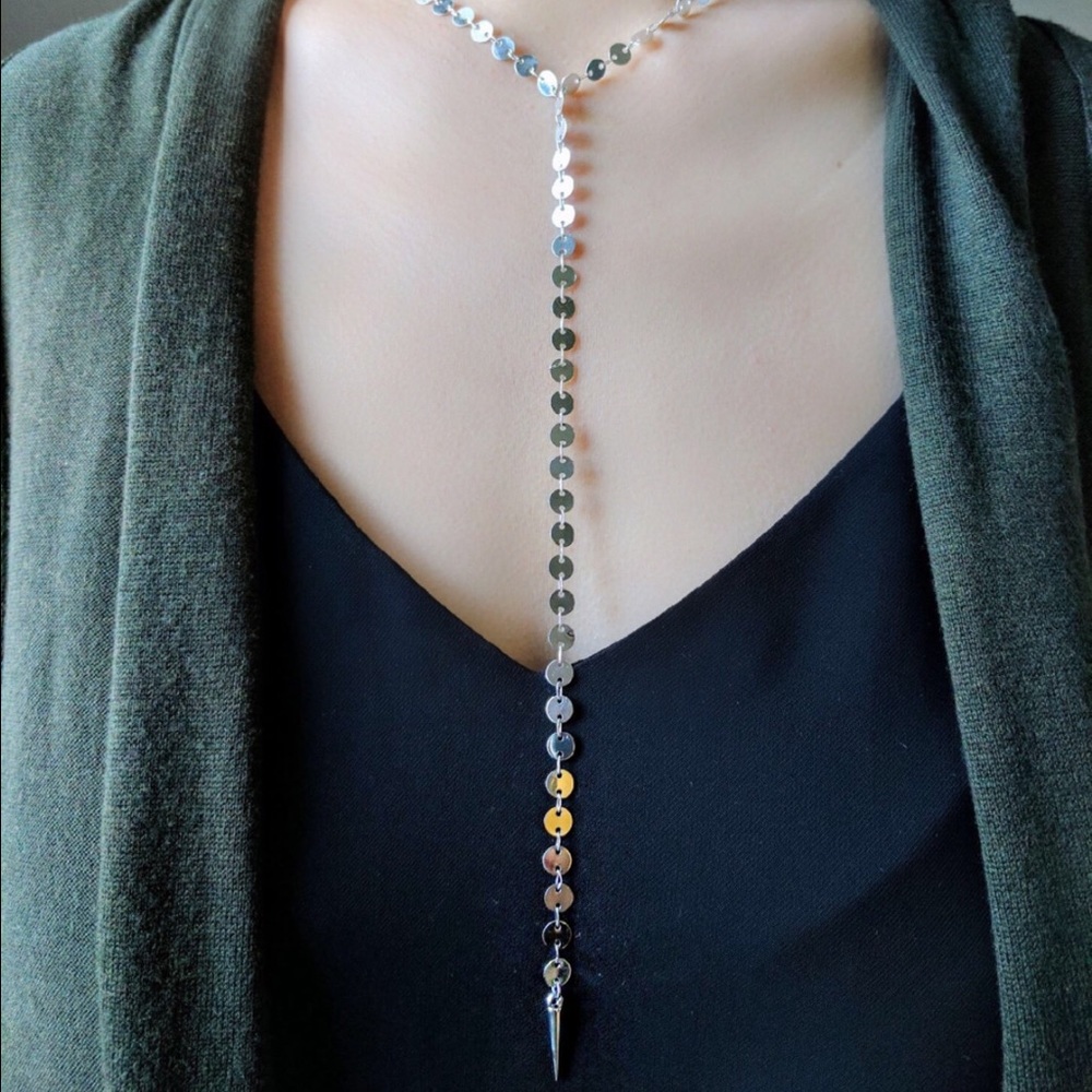 Silver coin necklace