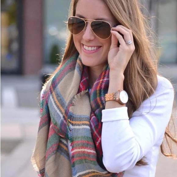 New TARTAN Plaid Blanket Scarf - Picture 6 of 7