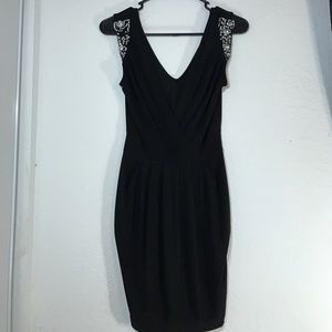 Small Black Dress w/ Jeweled detailed shoulder