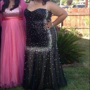 Black Mermaid Prom Dress - Plus Size