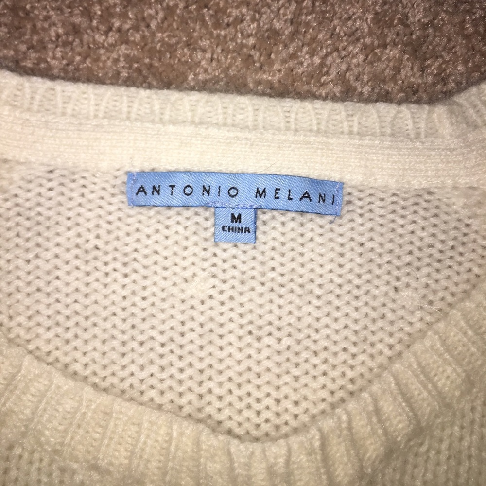 White Sweater with tiny pearl detail