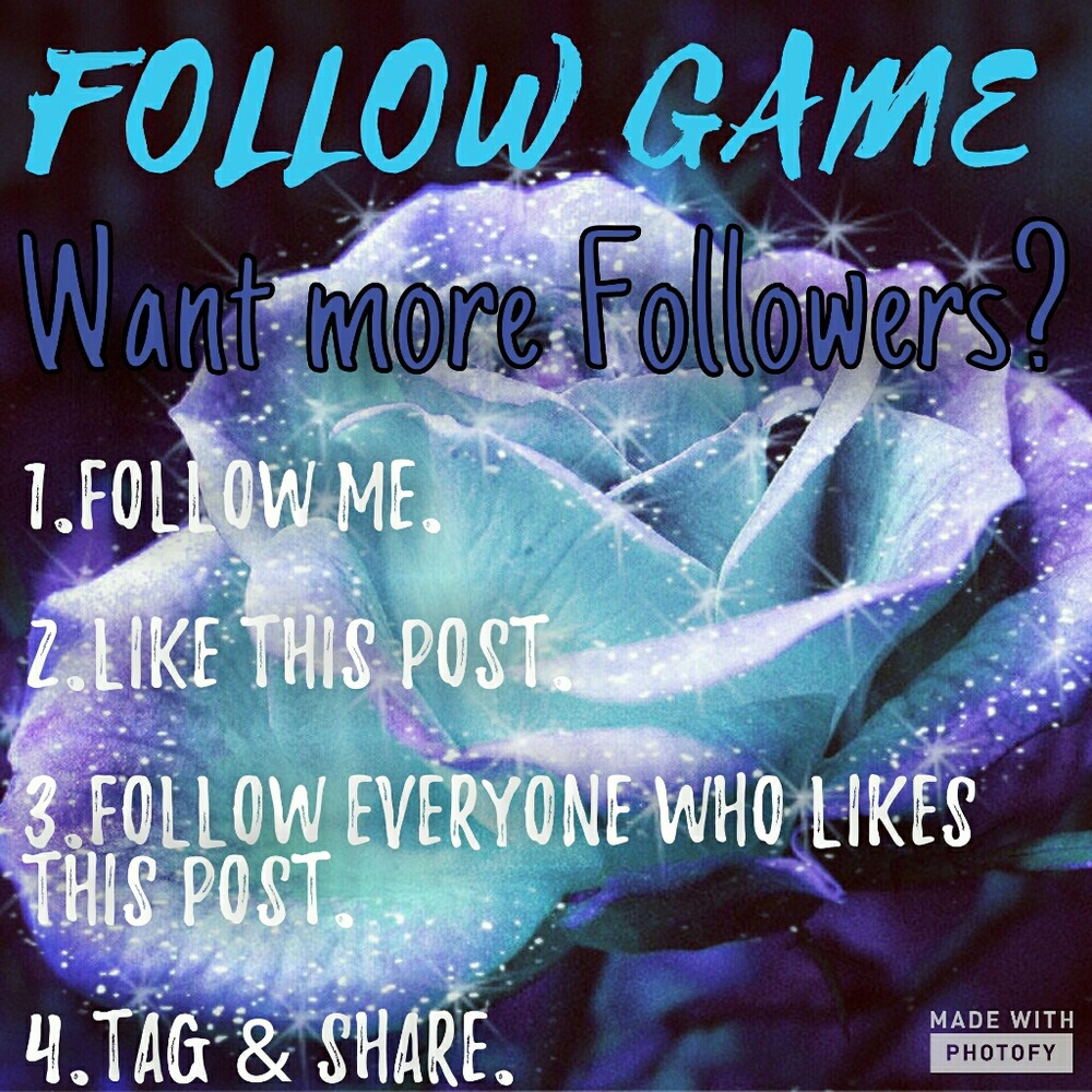 FOLLOW GAME- COME BACK & FOLLOW NEW LIKES!