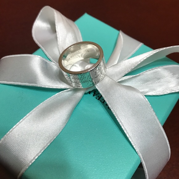 Tiffany & Co. wide notes ring size 7 - Picture 3 of 5