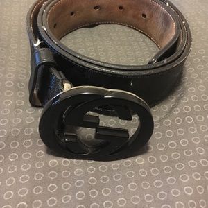 Black Gucci Belt