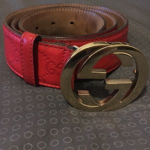 Red Gucci Belt