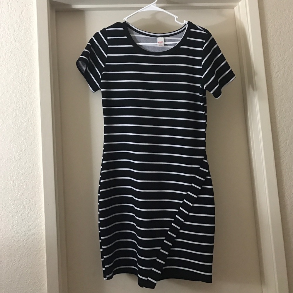 Black and White Bodycon Dress