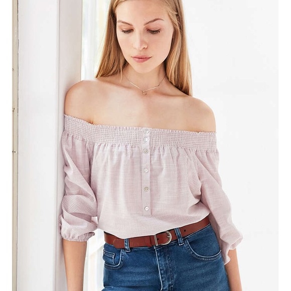 Urban Outfitters Tops - ❌NO OFFERS❌ UO SMOCKED OFF THE SHOULDER TOP