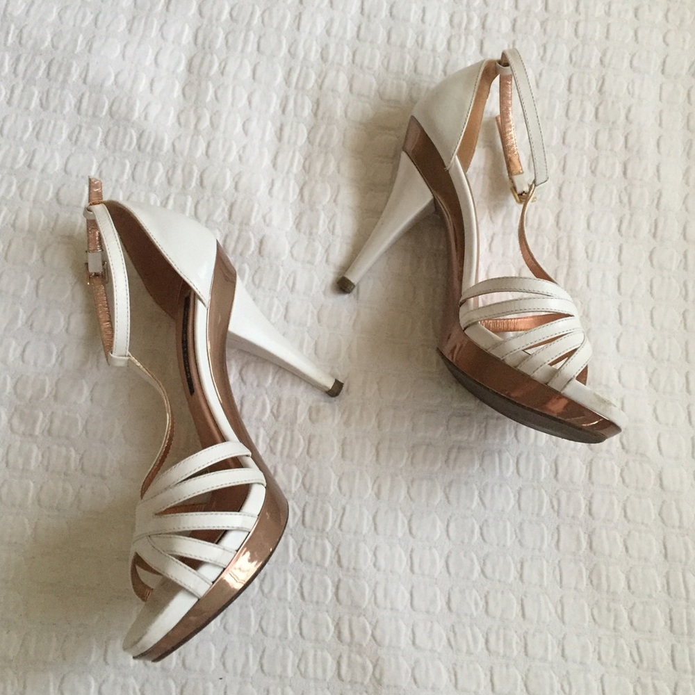 Sergio Rossi White Leather Heels