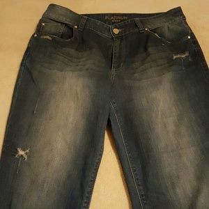 Chico's Platinum distressed skinny jeans, 1.5