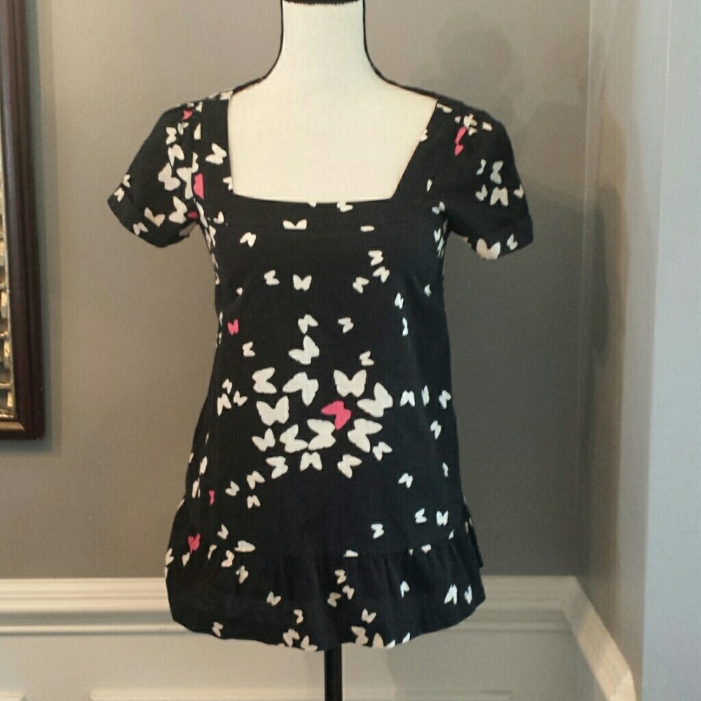 Short sleeve butterfly shirt