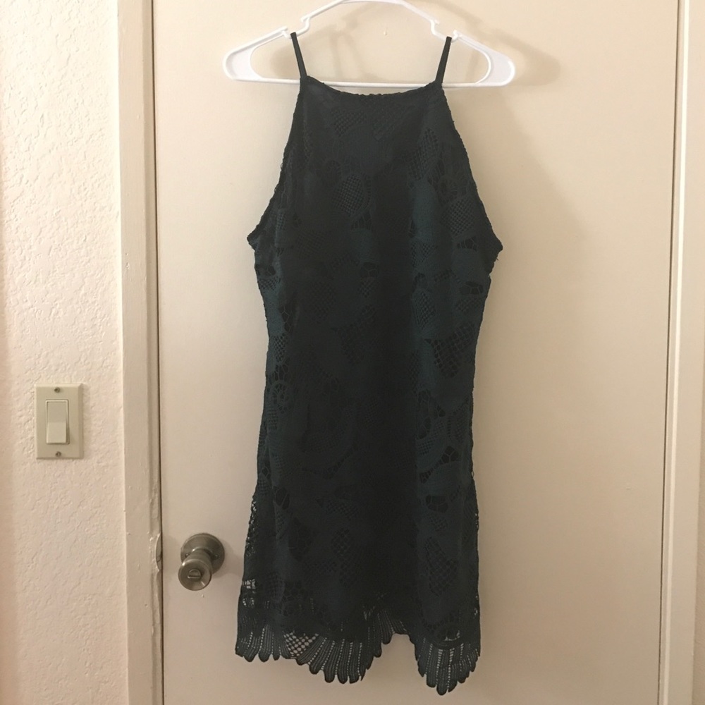 Hunter Green Lace Dress