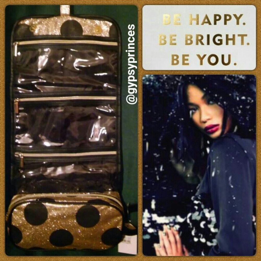 Sparkle In Gold Make-Up Case NWT
