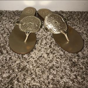 Gold Jack Rogers Georgica Sandals