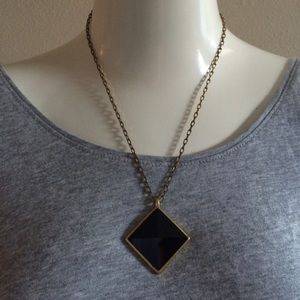 Lucky brand black pyramid necklace