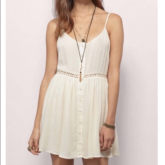 Dresses & Skirts - •BOHO LINEN CREAM DRESS•