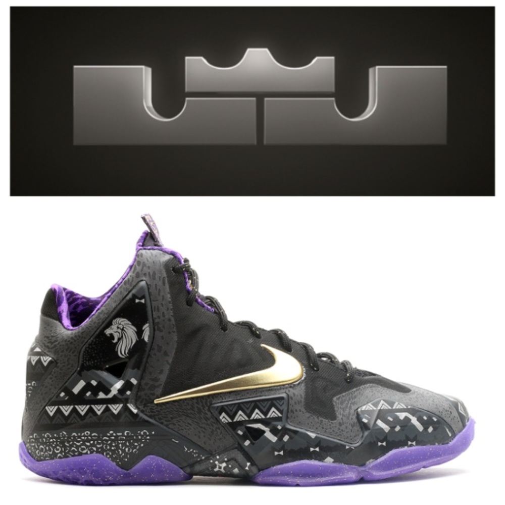 💯 NIB NIKE LEBRON 11 (GS) "BHM" DS 5Y/6.5 women's