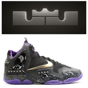 💯 NIB NIKE LEBRON 11 (GS) "BHM" DS 5Y/6.5 women's