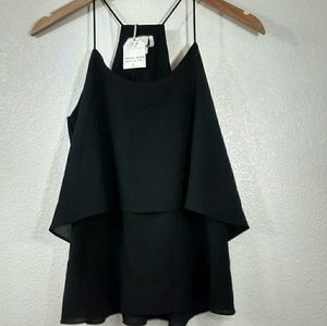 FLASH SALE Black Ruffle Tank