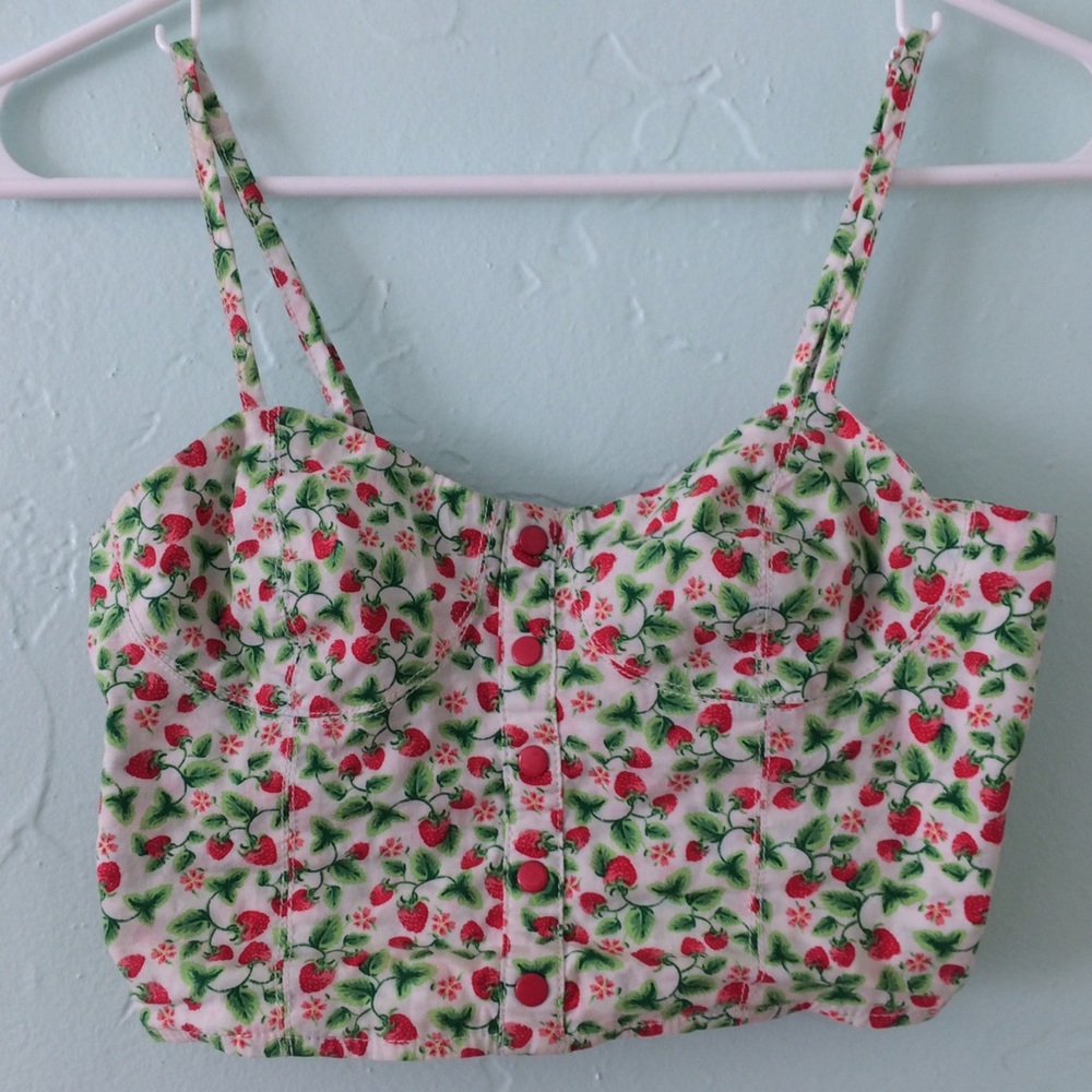 strawberry crop top