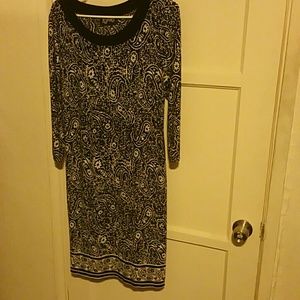 Black and white print dress