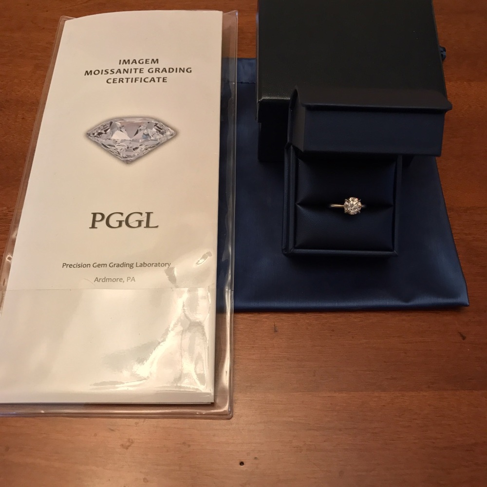 Not For Salw 1.42ct. Hearts & Arrows Moissanite - Picture 8 of 8