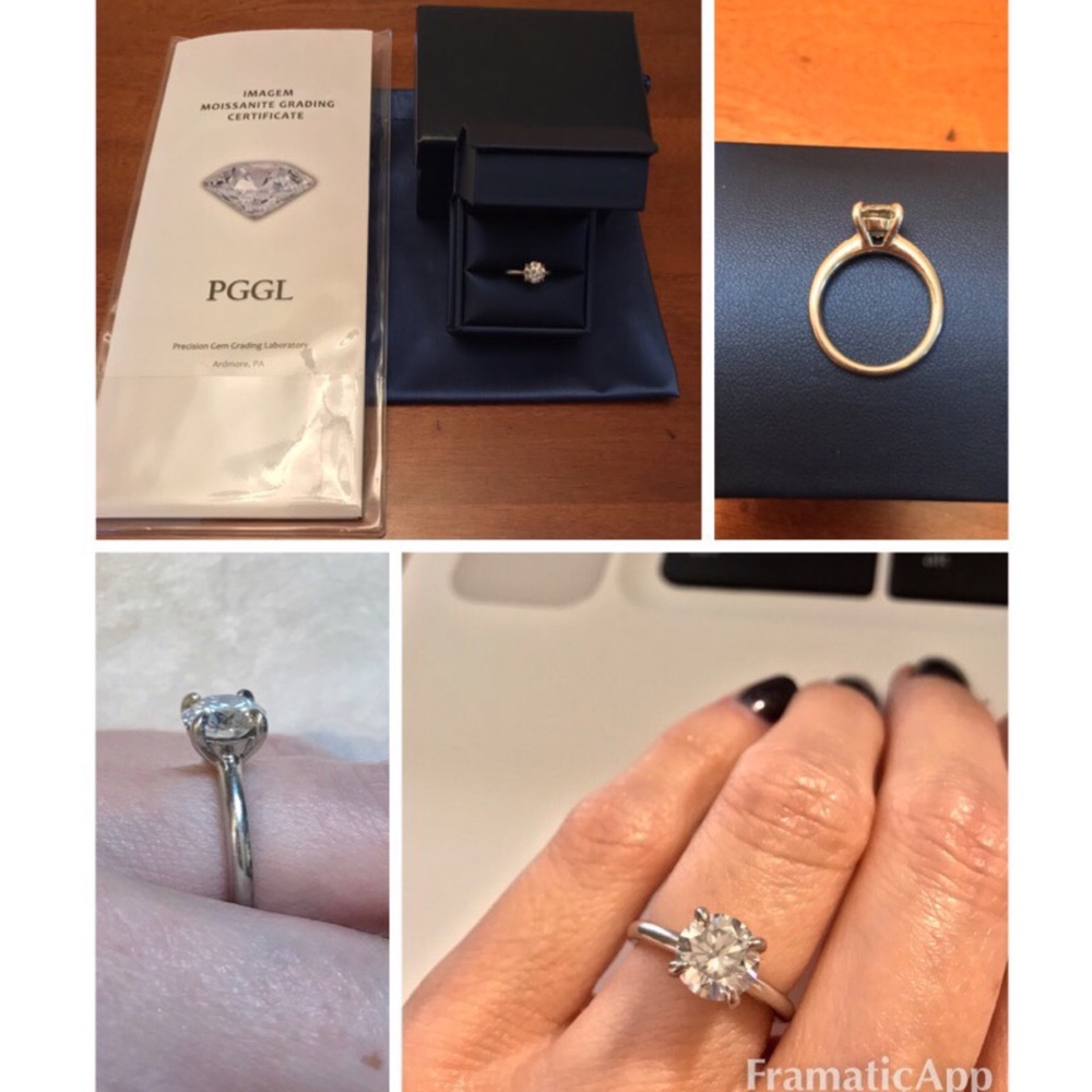 Not For Salw 1.42ct. Hearts & Arrows Moissanite - Picture 4 of 8