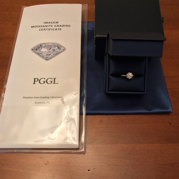 Not For Salw 1.42ct. Hearts & Arrows Moissanite - Picture 8 of 8