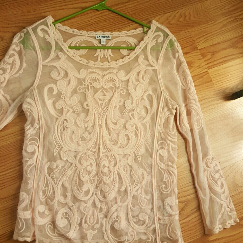 Light Pink lace Express shirt