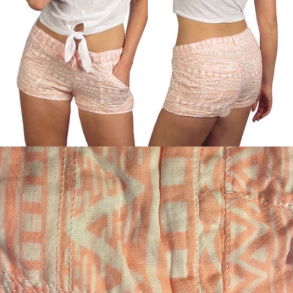 LAST ONE !! Pattern Drawstring Cotton Short Shorts - Picture 2 of 5
