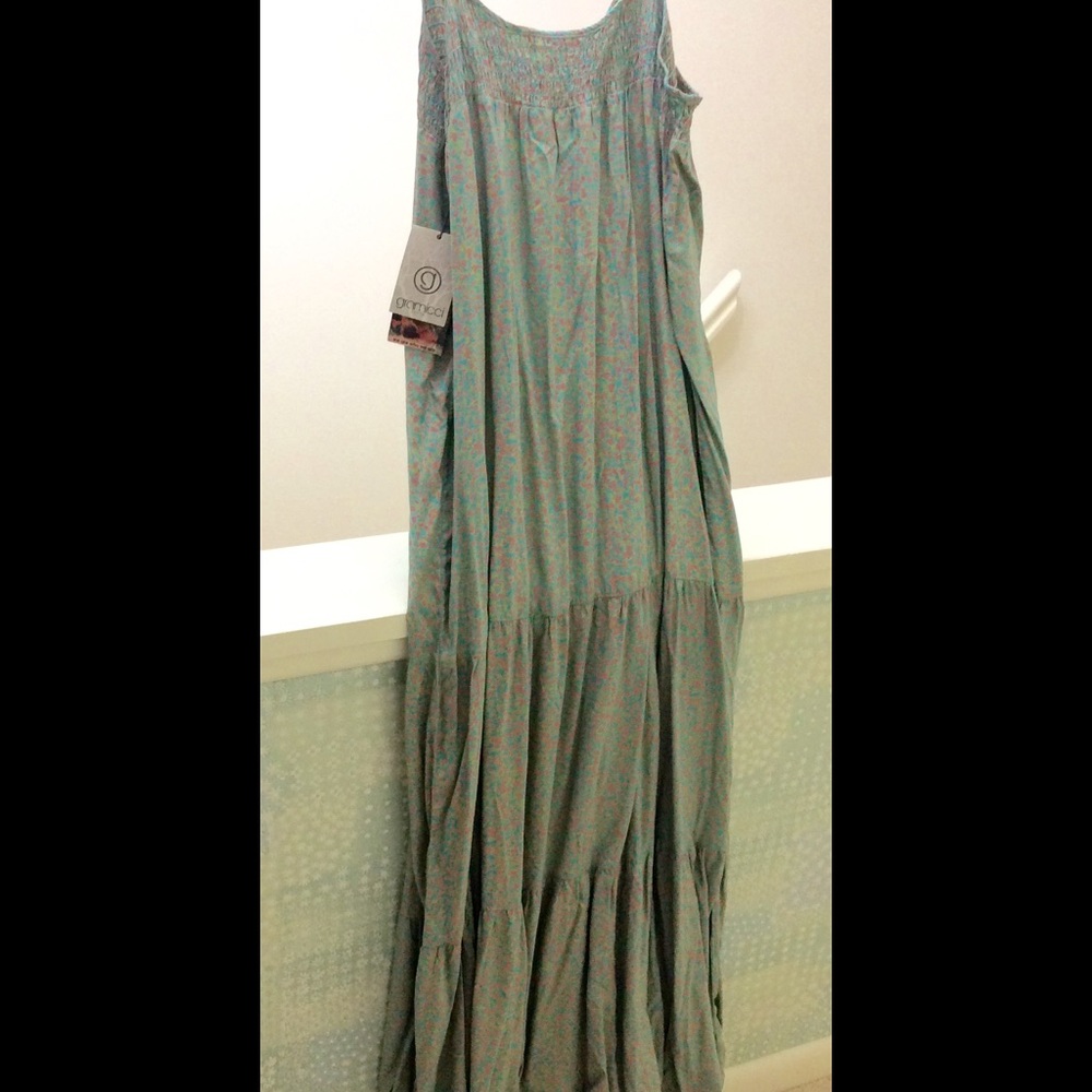 Gramicci Tiered Boho Maxi Dress Small