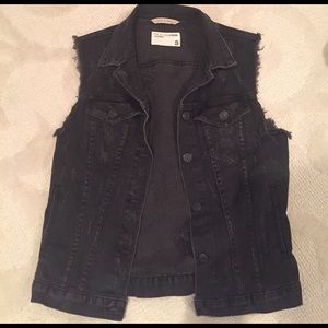 Rag & Bone distressed denim vest