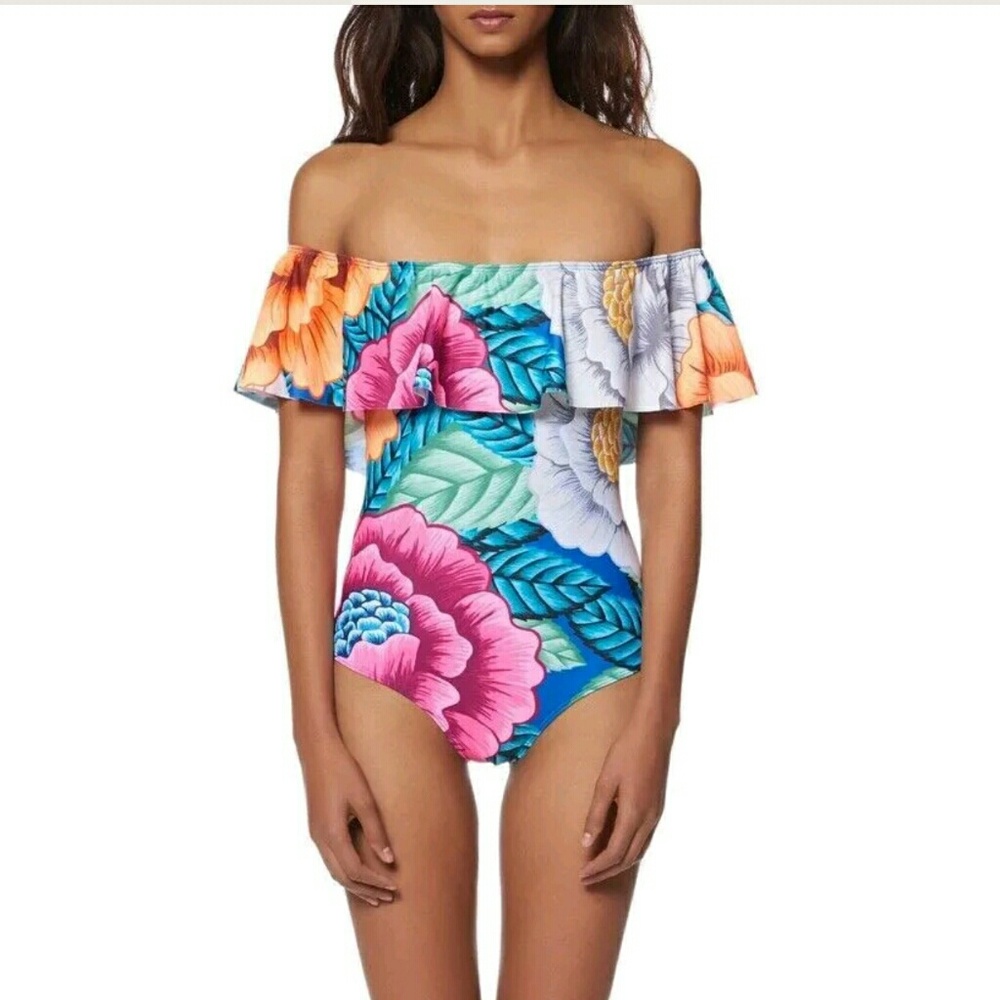 Floral one piece swimsuit