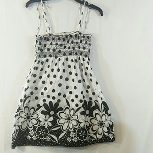 Magazine Girls S 100% Cotton Black and White Dress